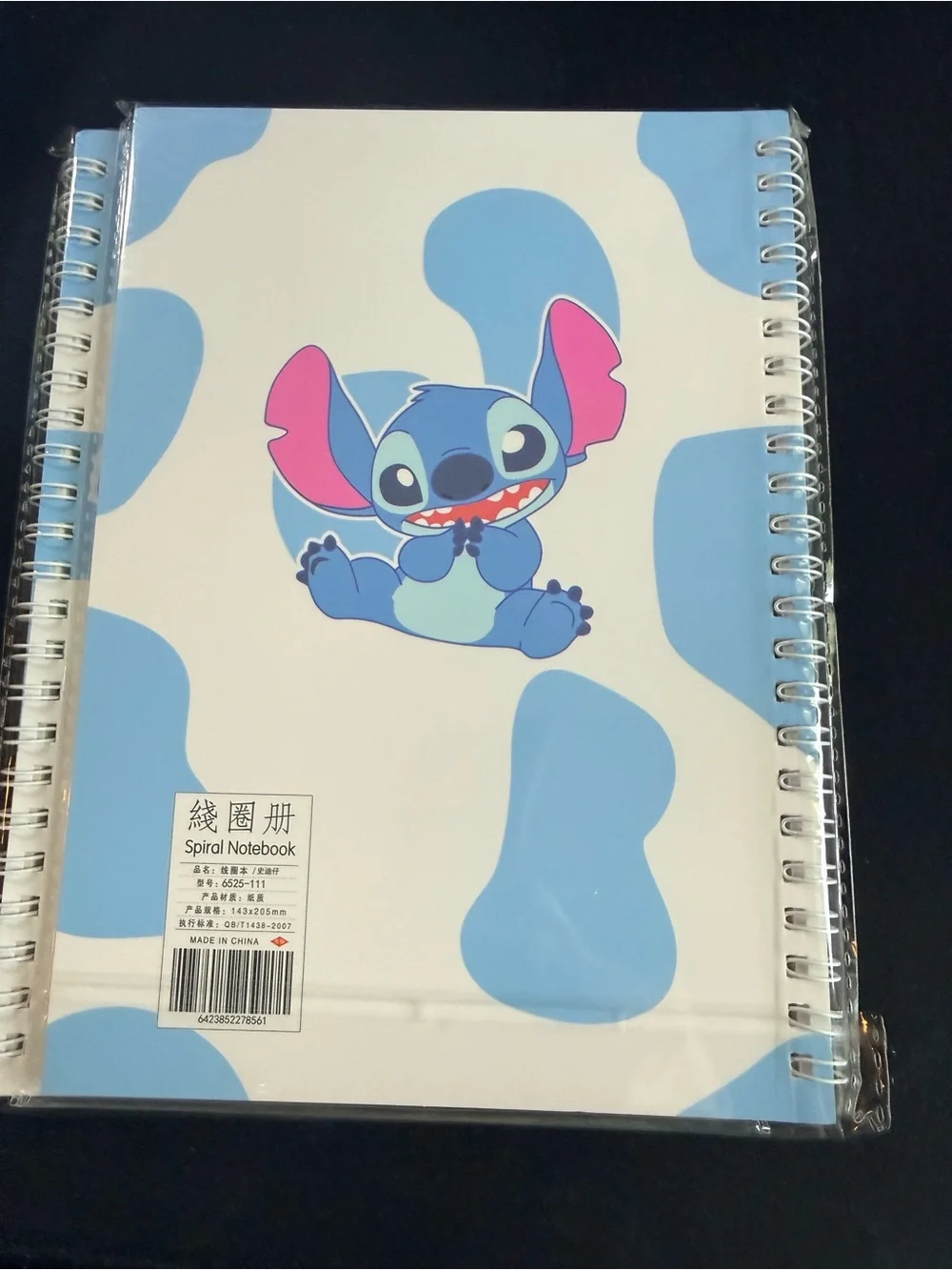 Stitch Spiral-Bound Kids Notebook - Blue & Pink #P7102608